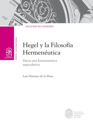 cover image of Hegel y la filosofía hermenéutica.